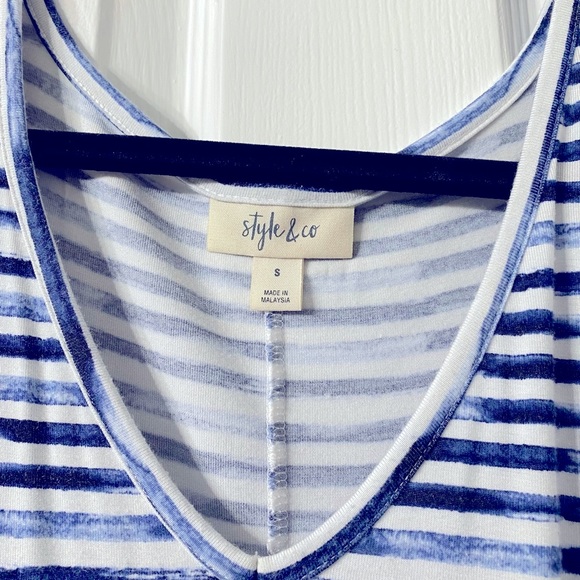 Blue striped shark hemmed sundress! - Picture 3 of 3